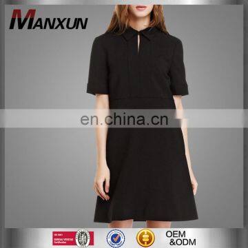 Latest Design Fashion Woman Dress High Quality Western Design Black MIdi Dress