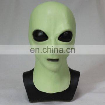 Latex Adult Illuminated Alien Costume Halloween Full Head Mask Extraterrestrial Prop