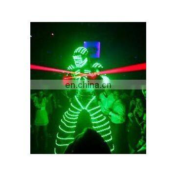 robot dance costume LED helmet led robot suit with laser gloves