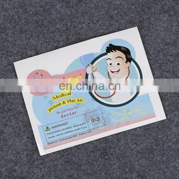 Wholesale customized colorful printing piece cut paper self adhesive stickers for hospital medical label