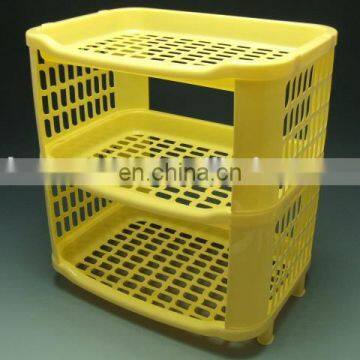 2014 new 3-layer plastic kitchen vegetable storage rack