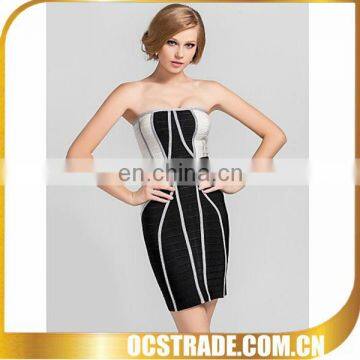 black forever new strapless dress