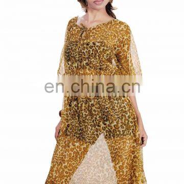 Printed Chiffon Kaftan