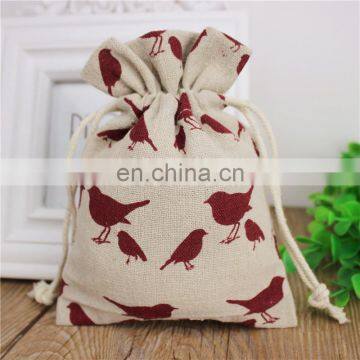 Nice quality cotton string canvas shoulder bag,canvas make up bag,Printed canvas bag
