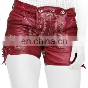 German leather shorts Oktoberfest leathershorts lola riskered Women Bavarian-Oktoberfest-Trachten-Short-Lederhosen-All-Size