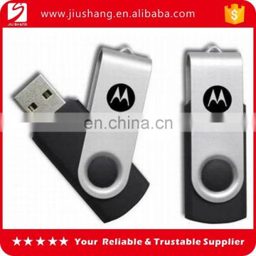 Hot selling souvenir custom logo plastic Swivel USB for promotion