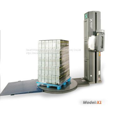 High Quality Smart Pallet Wrapping Machine, Automatic Top Press Pallet Wrapper