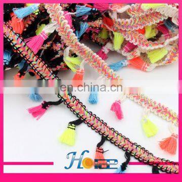 4.5cm Width Colorful Tassel Fringe Tassel Lace Trim for Garment photo-5
