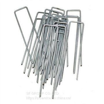 Galvanized steel garden securing pegs