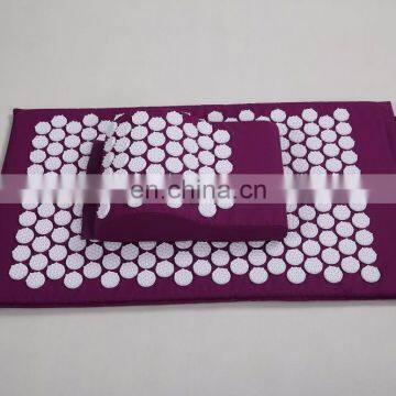 High Quality Plastic Spike 100% Cotton Back Pain Acupressure Mat Pillow photo-3