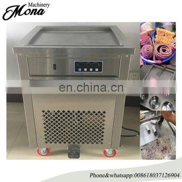 Manufacturer Double Fry Pan Thailand Style Roll Fryer Ice Cream Machine With Flat Table photo-5