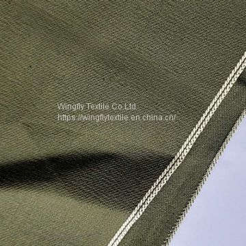 Factory Wholesale 10.4oz Green Selvedge Denim Spandex Fabric W9361