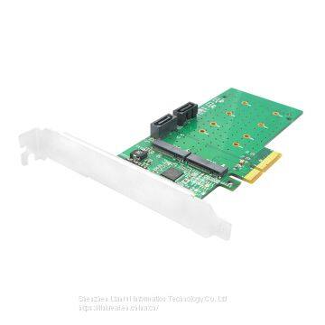 Linkreal Dual PCIe x1 to M.2 SATA RAID Controller Card