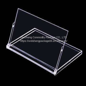 Wholesale Weisheng 4x6 Inch Office Calendar Holders Desktop Stand Plastic Box Calendar Keeper Display Calendar Case photo-4
