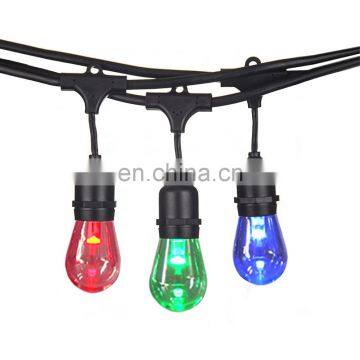 Outdoor dimmable S14 remote control patio lights string RGB LED string light