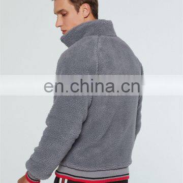 Men's Fleece Teddy Jackets Autumn Winter Solid Color Cardigan Casual Outwear Coat photo-3