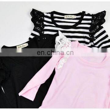 2019 New Black White Striped Rompers Infant Toddler Flutter Sleeve Romper Baby Unique Bodysuits photo-6