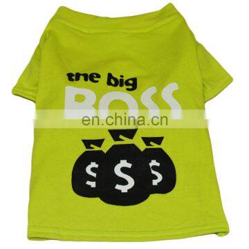 8-20" green cheap puppy dog t-shirt with "Big Boss"