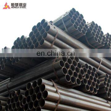 High Carbon BS1387 ERW Black Steel Pipe 40ft Length
