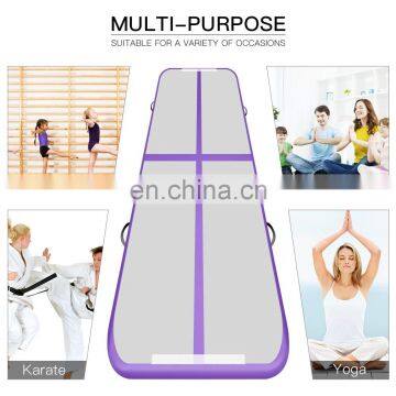 Inflatable Gym Air Track Purple Gymnastics Tumbling Mat With Free Air Pump photo-4