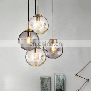Transparent Glass Ball Decorative Crystal Chandelier Pendant Light photo-3