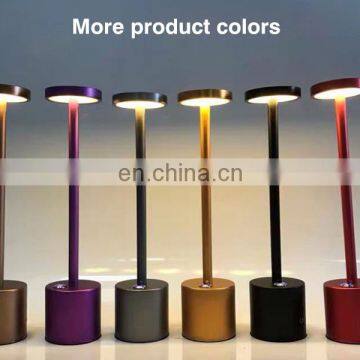 Cuctomed Modern Design Rechargeable Cordless Portable Round USB Led Table Lamp Light for Restaurant Hotel photo-4