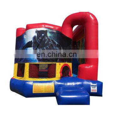 Black-Panther Bounce House Jumper Combo Commercial Inflatable Bouncy Castle Bouncer With Slide