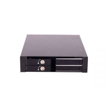 Unestech 2.5in Dual Bay SATA Tray-less Hot Swap SSD HDD Enclsoure for 3.5