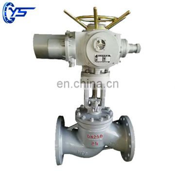 Maximum demand electric double seated globe control valve with water pipe fitting