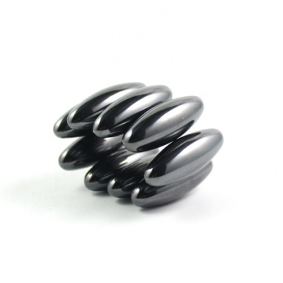 China Manufacturer Price 6cm Type Length Irregular Magnet Rattlesnake Egg Ferrite Magnet photo-3