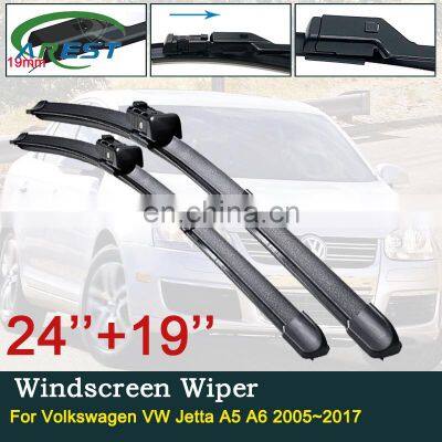 Car Wiper Blades For Volkswagen VW Jetta A5 A6 2005~2017 Car Accessories Stickers Front Windshield Wipers 2006 2010 2012 2013