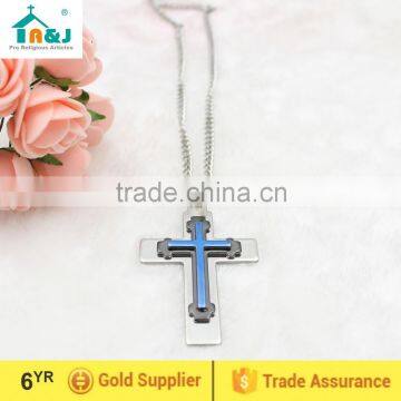 Two tone Stainless Steel Cross Pendant