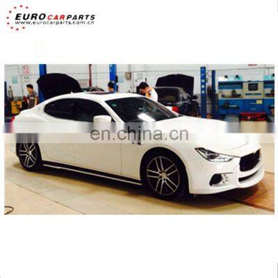 Ghibli to W Style Body Kit 2011y~ FRP Material Front Bumper With LED Rear Bumper Side Skirts Trunk Spoiler Exhaust Tips
