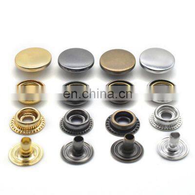 Factory Outlet Custom Made Cheap Silver Metal 15MM Stud Brass Snaps Buttons And Snaps