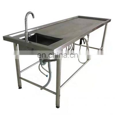 Factory Price Stainless Steel Forensic 304 Mortuary dissection Table autopsy equipment for sale