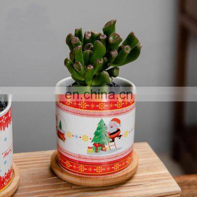Christmas Gift Tabletop Succulent Flower Pot Potted Christmas Decoration Ornaments