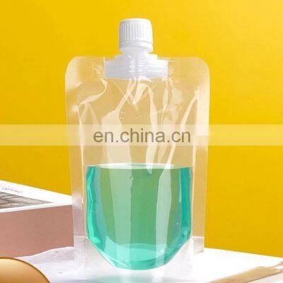 Free Sample Generic Transparent Spout Pouch Drinking Packaging Bag photo-2