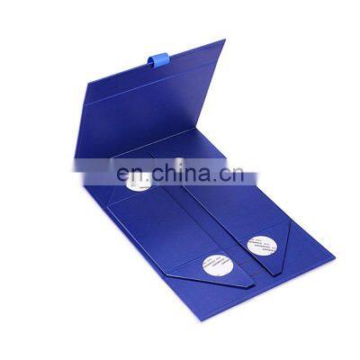 Custom Printed Rigid High End Foldable Magnetic Lock Luxury Gift Box With Ribbon Closure photo-4
