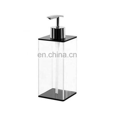 New Arrival Wholesale The Hotel Home Clear Liquid Soap Acrylic Dispenser Bottle China Manufacturer