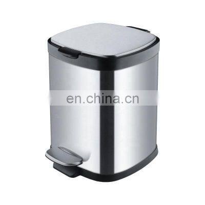 Indoor 6L 12L 20L stainless steel hotel room trash can and  Office household kitchen trash can and waterproof bathroom trash can