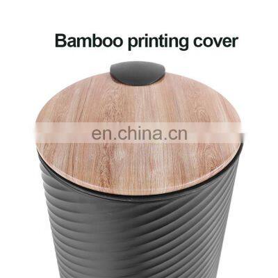 5 Liter Iron Powder Coating Pedal Bin Embossing Body Design Trash Can for Home Office and Kitchen Use Black Waste Bin photo-4