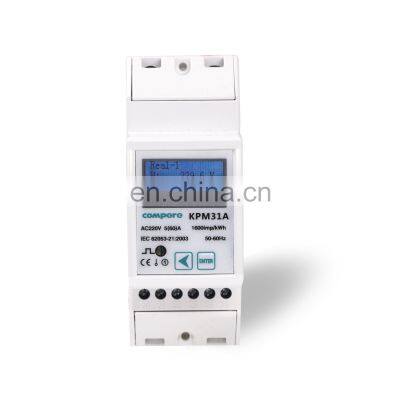Single Phase Lora/Wireless Module Smart DIN Rail 35mm Mounted Energy Meter With RS485 Port photo-4