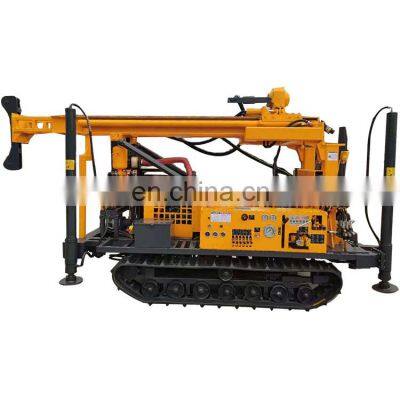 Crawler Mud Pump Drilling Rig Water Well / Air Compressor Drill Rig For Deep Well