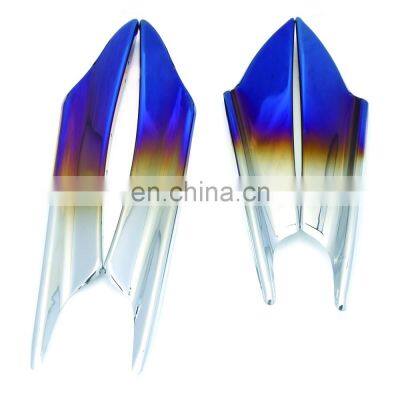Universal Waterproof Titanium Blue 4pcs Front Bumper Canards for Mustang , Innovative Front Bumper Protection Film Set