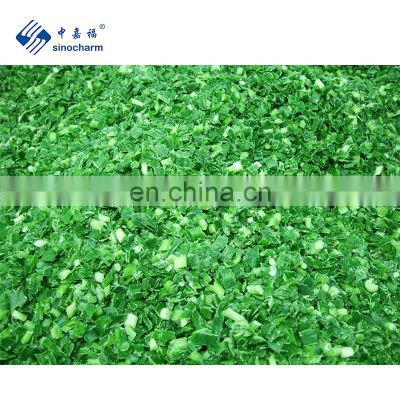 Sinocharm BRC A Approved IQF Green Leek Cut Frozen Leek Cut