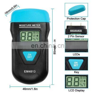 All-sun EM4813 Portable Wood Moisture Meter Digital Thermometer photo-4