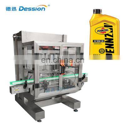 lubricant oil filling machine labeling and capping full auto packing line