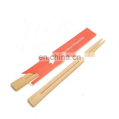 Disposable Palillos Chinos Packed in Open Paper Sleeve with Customized Logo Bamboo Chopsticks