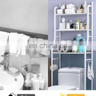 Hot Selling Laundry Shelf Over Toilet Washing Machine Storage Rack Above Washer Dryer Standing Bathroom Organizer Storage Rack photo-3