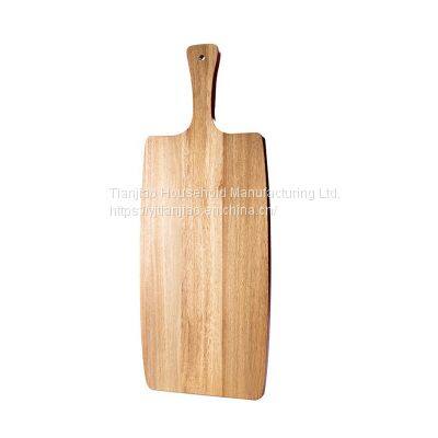 Custom/Wholesale Acacia Wood Cheese Cutting Board with Handle and String Hanging Up